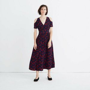 Madewell x No. 6 Midi Silk Dress in Vintage Rose